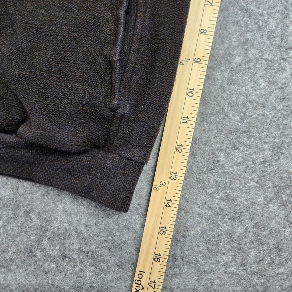 Straight Down Golf Sweater Mens Large Brown Pullover Henley USA Suede Collar - Picture 5 of 11